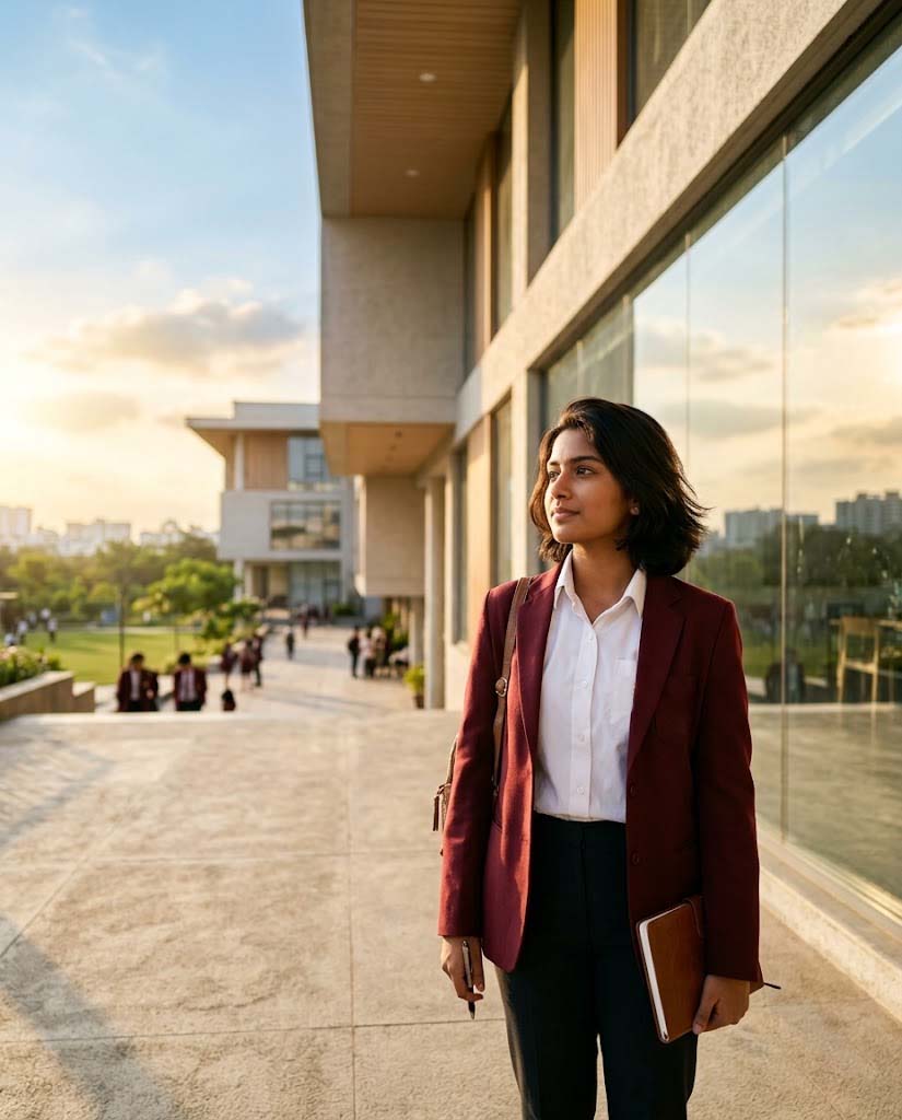 Student stepping forward